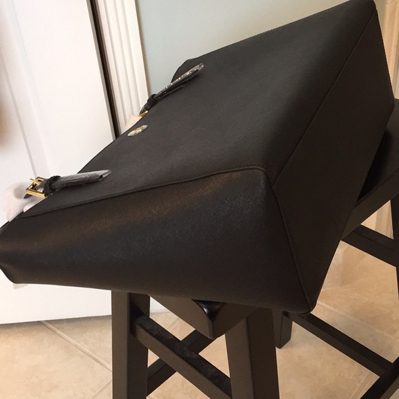 🆕Tory Burch YORK Large Leather tote in Black. NWT - Picture 2 of 8